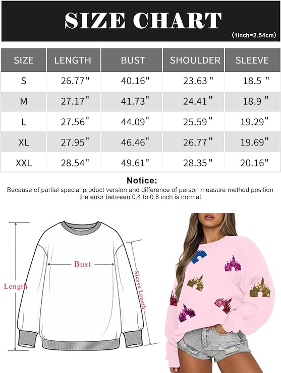 UNIQUEONE Bow Sweatshirt Womens Magic Kingdom Tee Shirt Colorful Pastel Bows Graphic Sweatshirts Oversized Holiday Pullover