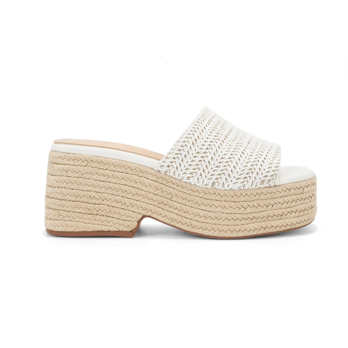 Monrovia Platform Sandals Women Slip on Raffia wedge Sandals, Espadrille Slides Bohemia Sandals, Summer Open Toe Straw Sandals for Women's Outdoor Camping Walking Beach Vacation