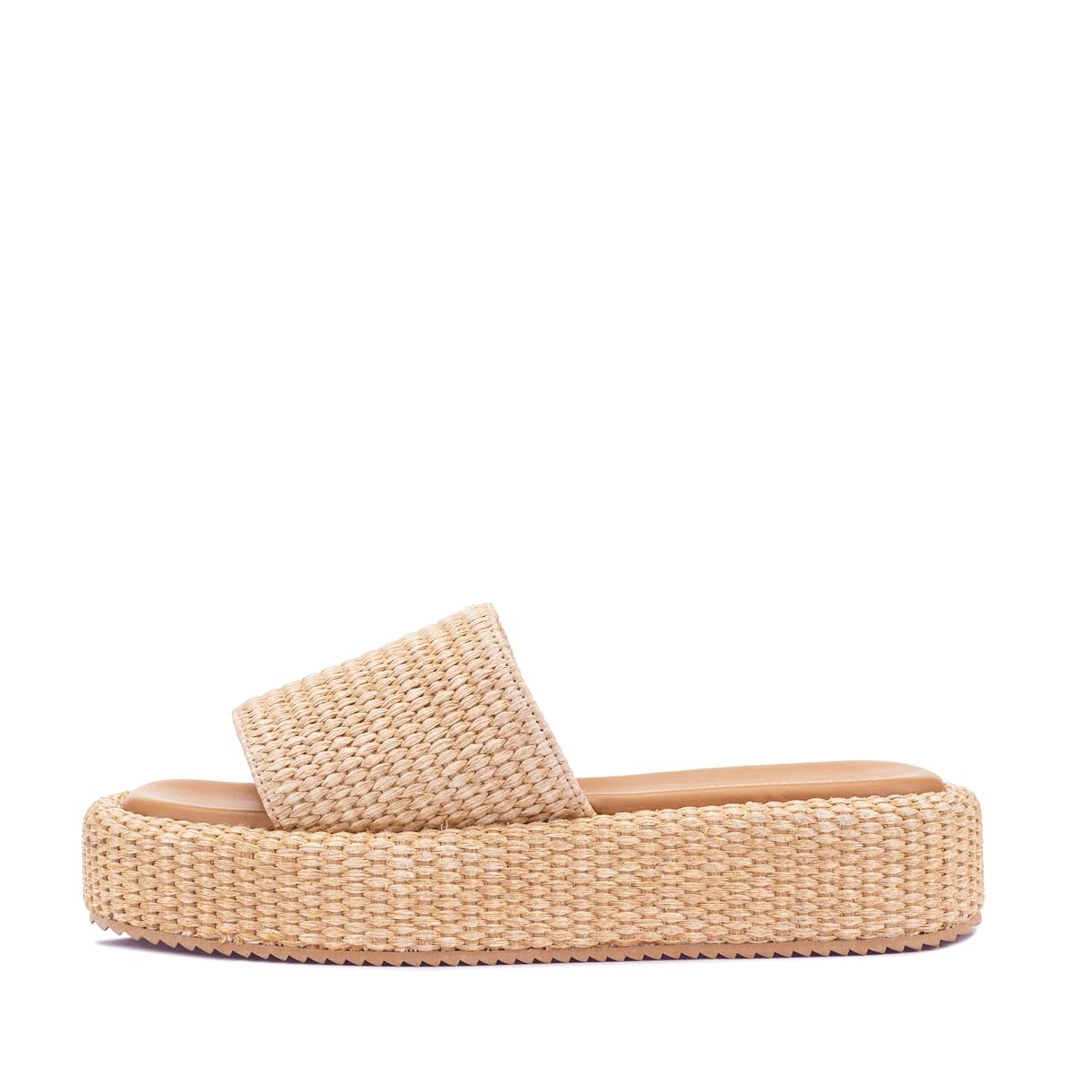 Monrovia Platform Sandals Women Slip on Raffia wedge Sandals, Espadrille Slides Bohemia Sandals, Summer Open Toe Straw Sandals for Women's Outdoor Camping Walking Beach Vacation