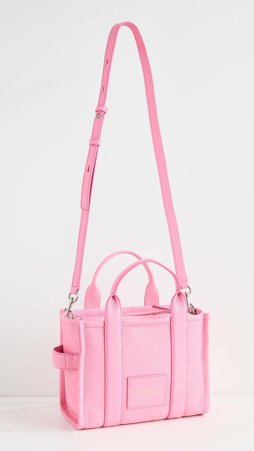 Marc Jacobs Women's The Leather Small Tote Bag, Petal Pink, One Size